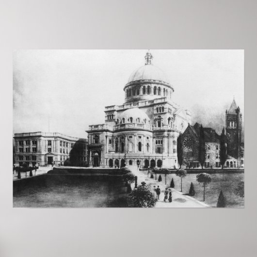 De eerste kerk van Christus, wetenschapper in Bost Poster (Voorkant)