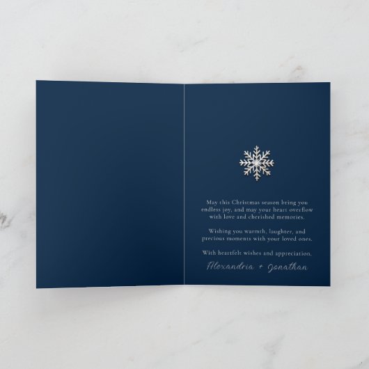 De eerste kerst gevouwen Kaart van het paar (Binnen)