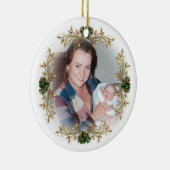 De eerste kerst is een oma! Keramische ornament (Rechts)