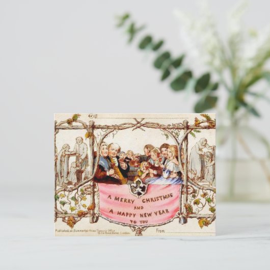 De eerste kerst Kaart (Staand voorkant)