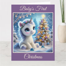 De eerste kerst van baby Unicorn
