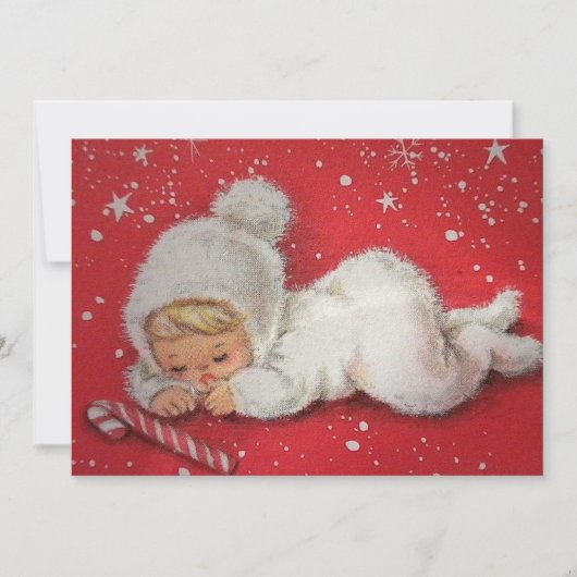 De eerste kerst van de  Baby Feestdagenkaart (Voorkant)