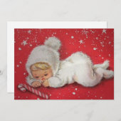 De eerste kerst van de  Baby Feestdagenkaart (Voorkant / Achterkant)