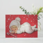 De eerste kerst van de  Baby Feestdagenkaart (Staand voorkant)