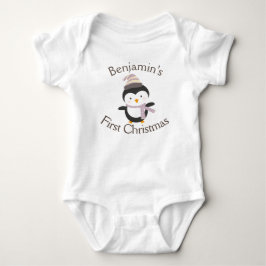 De eerste kerst van de baby Knuffelige winterpingu Romper
