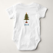 De eerste kerst van de baby Knuffelige winterpingu Romper (Achterkant)