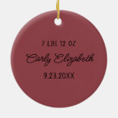 De eerste kerst van de baby met oma keramisch ornament (Achterkant)