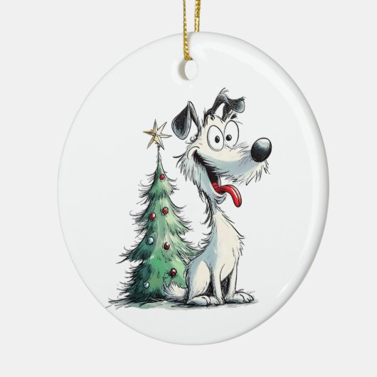 De eerste kerst van de reddingshond in Furever Hom Keramisch Ornament (Links)