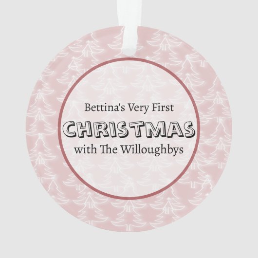 De eerste kerst van het konijn ornament (achterkant)