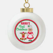 De eerste kerst van Nana Keramische Bal Ornament (Voorkant)