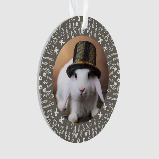 De eerste kerst van ons konijn ornament (voorkant)