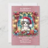 De eerste kerst van onze dochter feestdagenkaart (Voorkant)