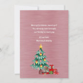 De eerste kerst van onze dochter feestdagenkaart (Achterkant)