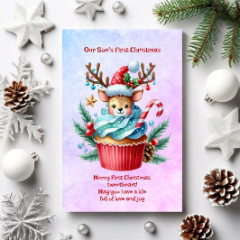 De eerste kerst van onze zoon feestdagenkaart