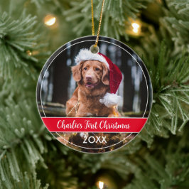 De eerste kerst van Pet in het forever Home Cerami Keramisch Ornament