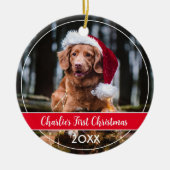 De eerste kerst van Pet in het forever Home Cerami Keramisch Ornament (Voorkant)
