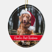 De eerste kerst van Pet in het forever Home Cerami Keramisch Ornament (Links)