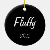 De eerste kerst van Puppy (Gouden Herriever) Keramisch Ornament (Achterkant)