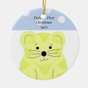 De eerste kerst van Tiger Baby Keramisch Ornament