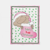 De eerste kerstbaby fleece deken (Voorkant)