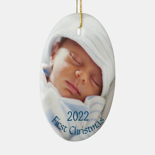De eerste kerstdag van de nieuwe baby-baby keramisch ornament (Rechts)