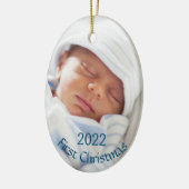 De eerste kerstdag van de nieuwe baby-baby keramisch ornament (Links)