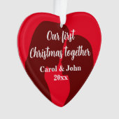 De eerste kerstdag van de paar samen met een roman ornament (voorkant)