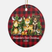 De eerste kerstdieren van de baby zijn de deer PHO Keramisch Ornament (Links)