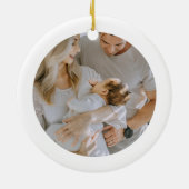 De eerste kerstfamilie van de baby keramisch ornament (Achterkant)