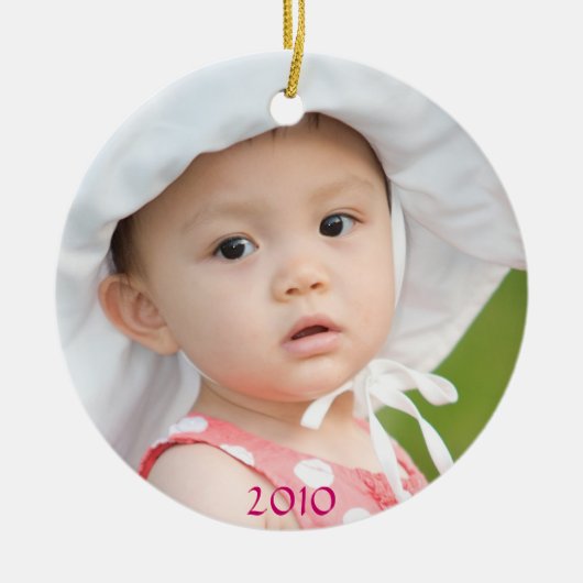 De eerste kerstfeestdag voor baby's keramisch ornament (Voorkant)
