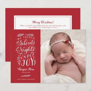De eerste kerstfeestdag voor de geboorte van baby  feestdagenkaart