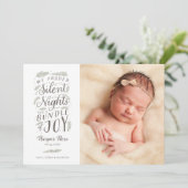 De eerste kerstfeestdag voor de geboorte van baby  feestdagenkaart (Staand voorkant)