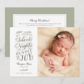 De eerste kerstfeestdag voor de geboorte van baby  feestdagenkaart (Voorkant / Achterkant)