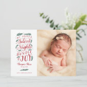 De eerste kerstfeestdag voor de geboorte van baby feestdagenkaart (Staand voorkant)