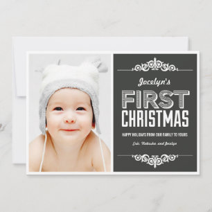 De eerste kerstfeestkaarten voor baby's - Kool Feestdagenkaart