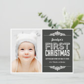 De eerste kerstfeestkaarten voor baby's - Kool Kaart (Staand voorkant)