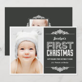 De eerste kerstfeestkaarten voor baby's - Kool Kaart (Voorkant / Achterkant)