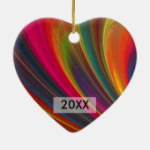 De eerste kerstfoto van baby's met jaar keramisch ornament (Achterkant)