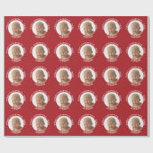 De eerste kerstfoto van de baby: Aangepaste naam e Cadeaupapier (Vlak)