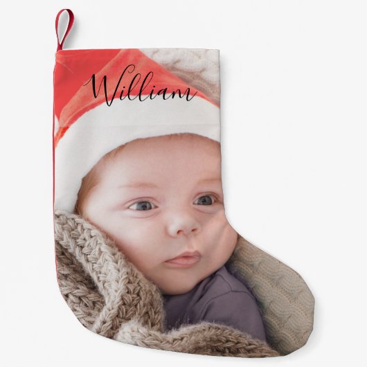 De eerste kerstfoto van de baby kleine kerstsok (Voorkant)