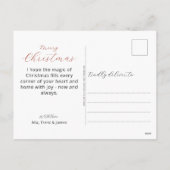 De eerste kerstfoto van de moderne baby feestdagenkaart (Achterkant)