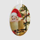 De eerste kerstfoto van de moderne baby ornament (voorkant)