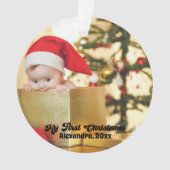 De eerste kerstfoto van de moderne baby ornament (voorkant)