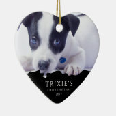 De eerste kerstfoto van de moderne minimalistische keramisch ornament (Rechts)