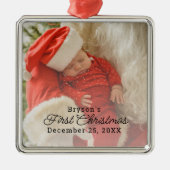 De eerste kerstfoto van de moderne, speciaal voor metalen ornament (Voorkant)