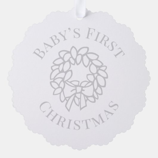 De eerste kerstfoto van Hazy Baby Ornament Kaart (Achterkant)