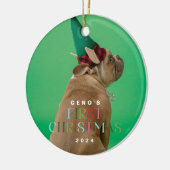 De eerste kerstfoto van Pet Dog Ornament (Links)