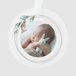 De eerste kerstfoto van Whimsical Baby Ornament