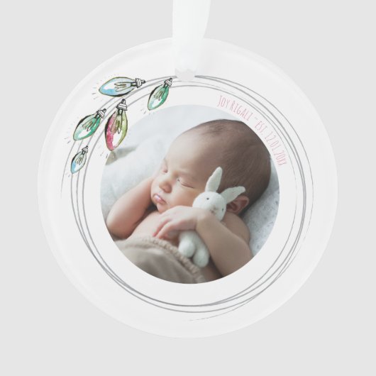 De eerste kerstfoto van Whimsical Baby Ornament (voorkant)