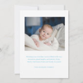 De eerste kerstfotokaart van de baby kaart (Achterkant)